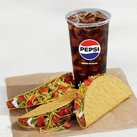 3 Crunchy Tacos Supreme Combo